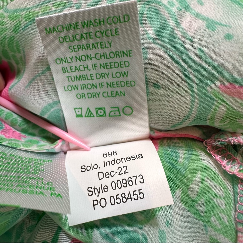 Lilly Pulitzer Maribeth Swim Cover-up, Botanical Green Just Wing It, XS - Picture 15 of 15